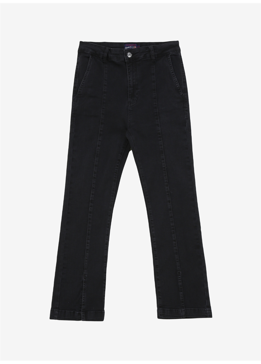 U.S. Polo Assn. Yüksek Bel Normal Paça Normal Siyah Kadın Denim Pantolon CUTIE