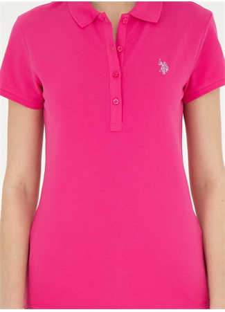 U.S. Polo Assn. Fuşya Kadın Slim Fit Polo T-Shirt GTP-IY24_4