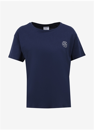 U.S. Polo Assn. Bisiklet Yaka Lacivert Kadın T-Shirt GOVE_6