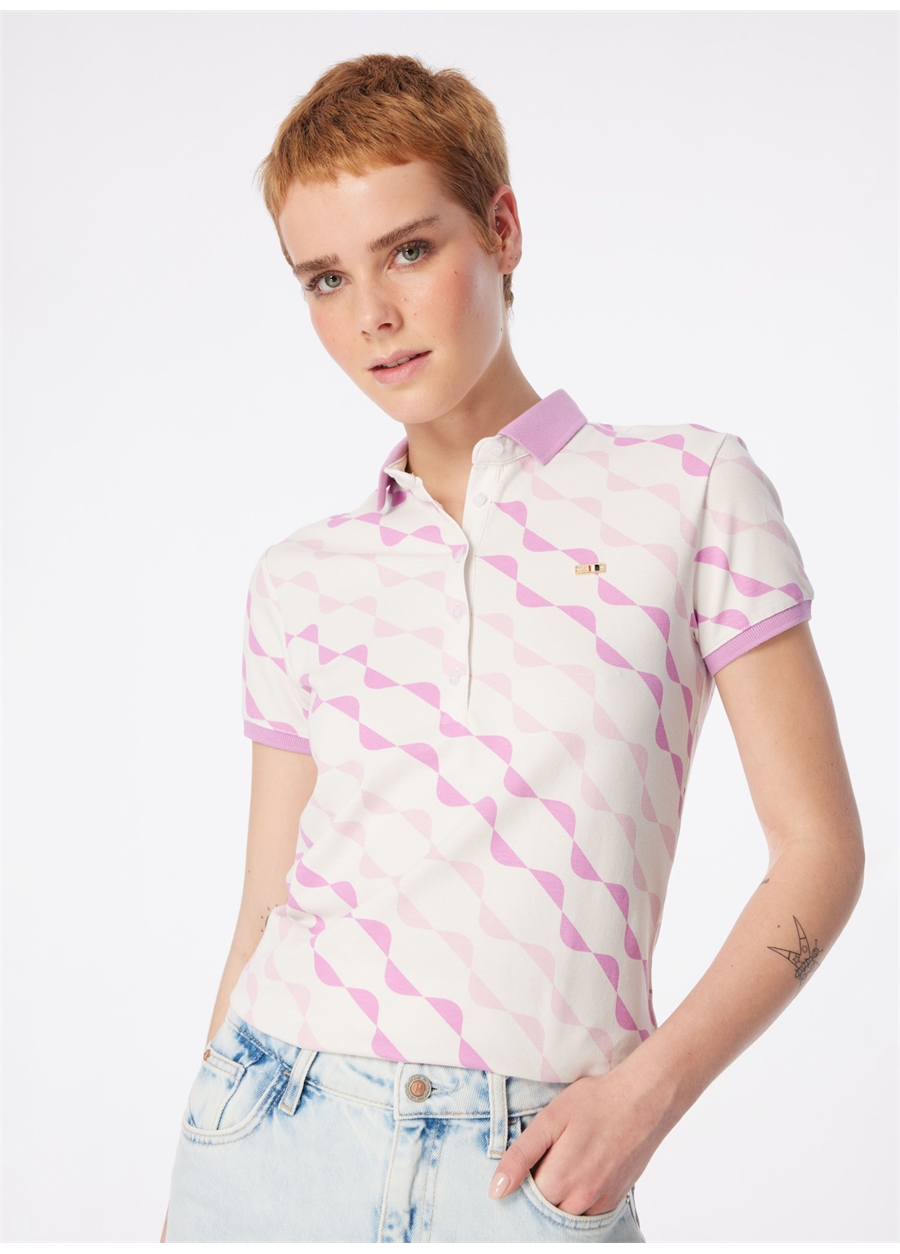 U.S. Polo Assn. Eflatun Kadın Slim Fit Polo T-Shirt GUSUR