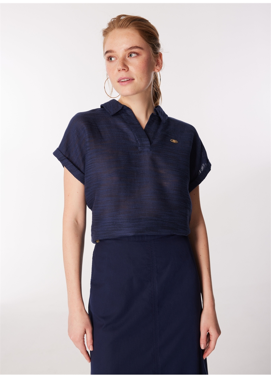 U.S. Polo Assn. Lacivert Kadın Standart Polo T-Shirt PATON