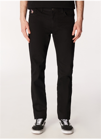 U.S. Polo Assn. Normal Bel Normal Paça Relaxed Siyah Erkek Denim Pantolon ERIC- U_2