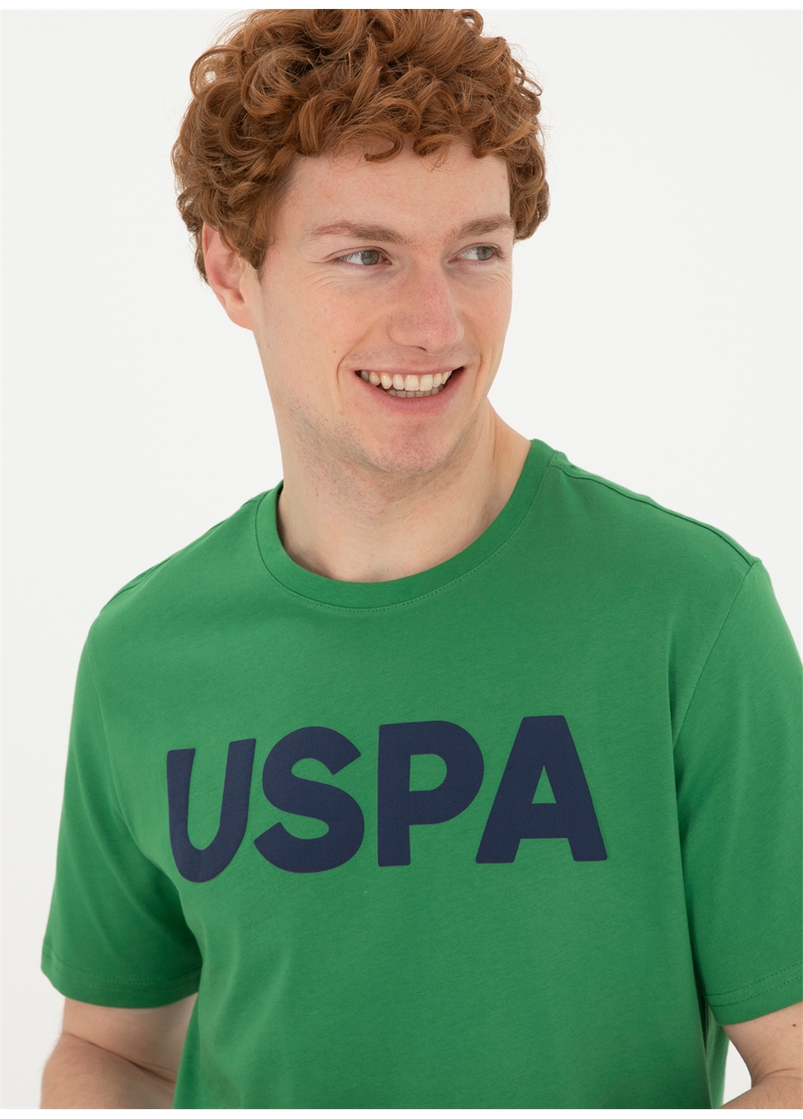 U.S. Polo Assn. Bisiklet Yaka Yeşil Erkek T-Shirt GEARTIY024_1