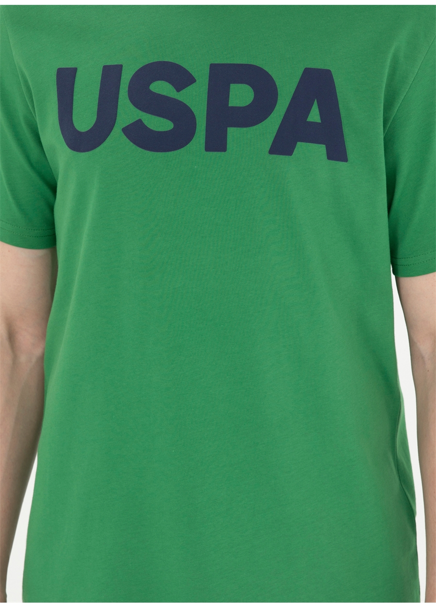 U.S. Polo Assn. Bisiklet Yaka Yeşil Erkek T-Shirt GEARTIY024_5