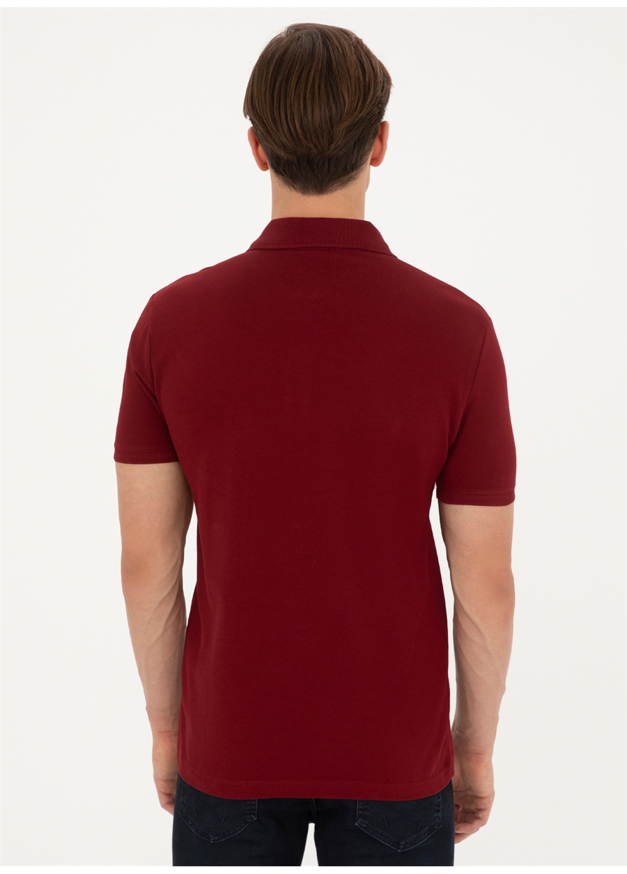 U.S. Polo Assn. Bordo Erkek Slim Fit T-Shirt GTP04IY024_4