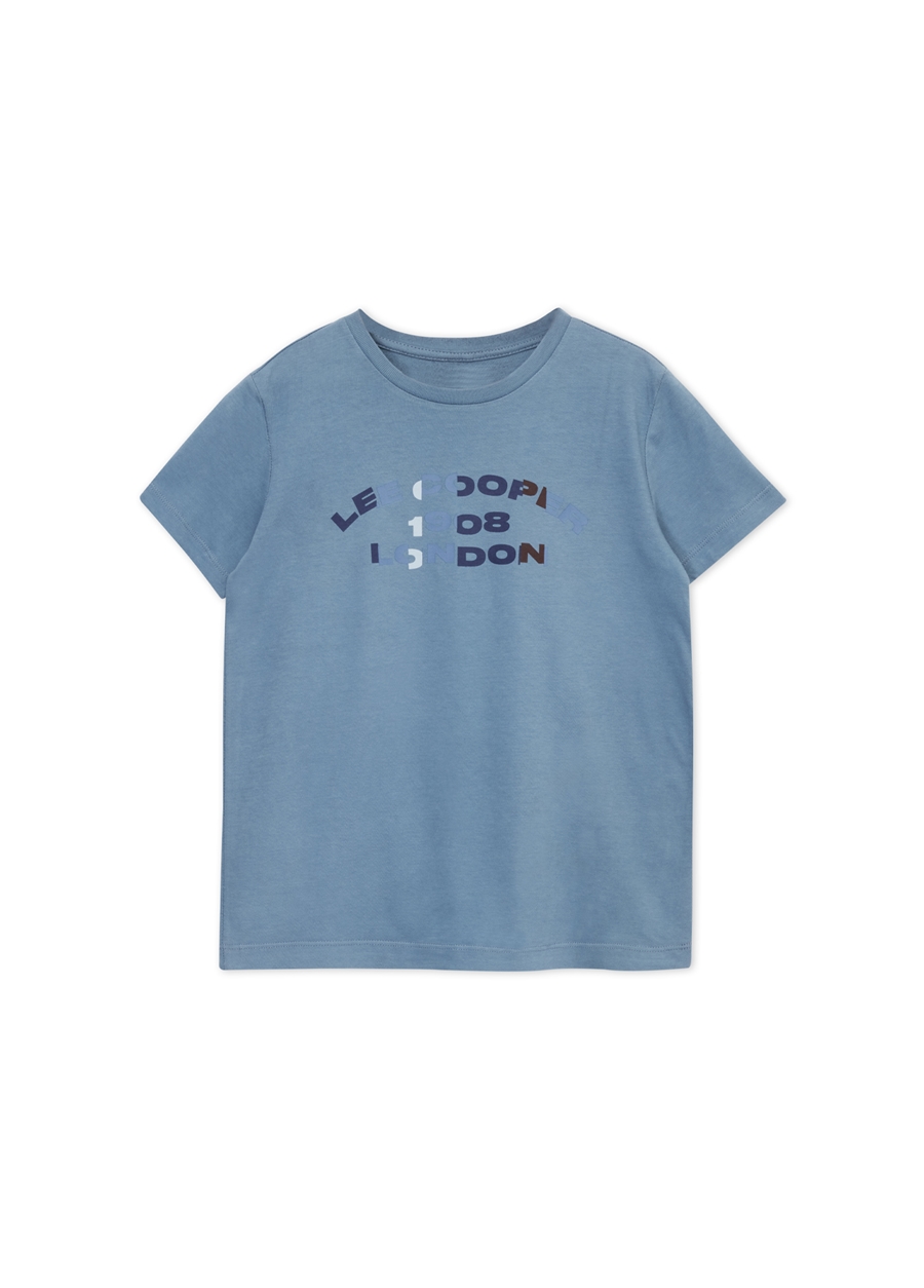 Lee Cooper Baskılı İndigo Erkek Çocuk T-Shirt 242 LCB 242004 ASTIN İNDİGO