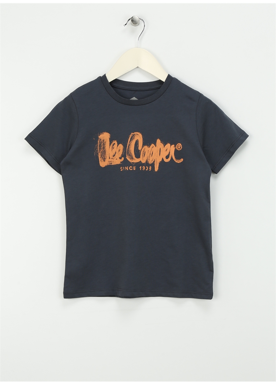 Lee Cooper Baskılı İndigo Erkek T-Shirt 242 LCB 242002 DRAWINGLOGO İNDİGO