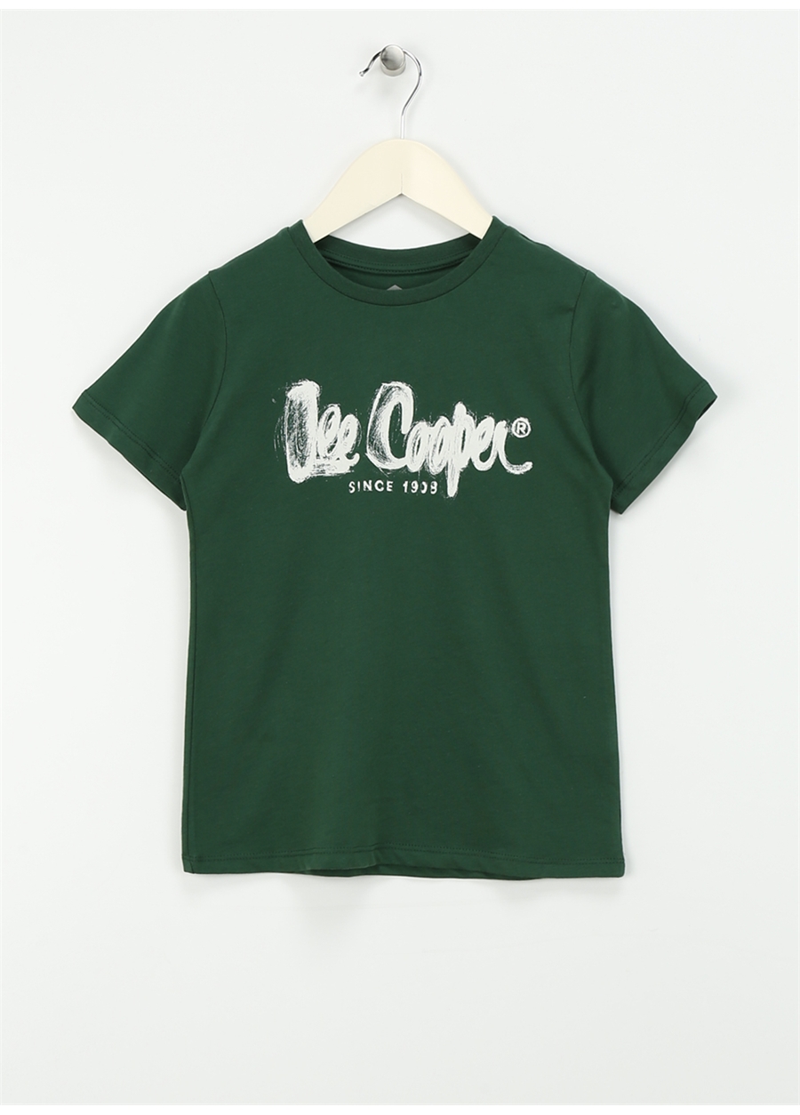 Lee Cooper Baskılı Yeşil Erkek T-Shirt 242 LCB 242002 DRAWINGLOGO YEŞİL