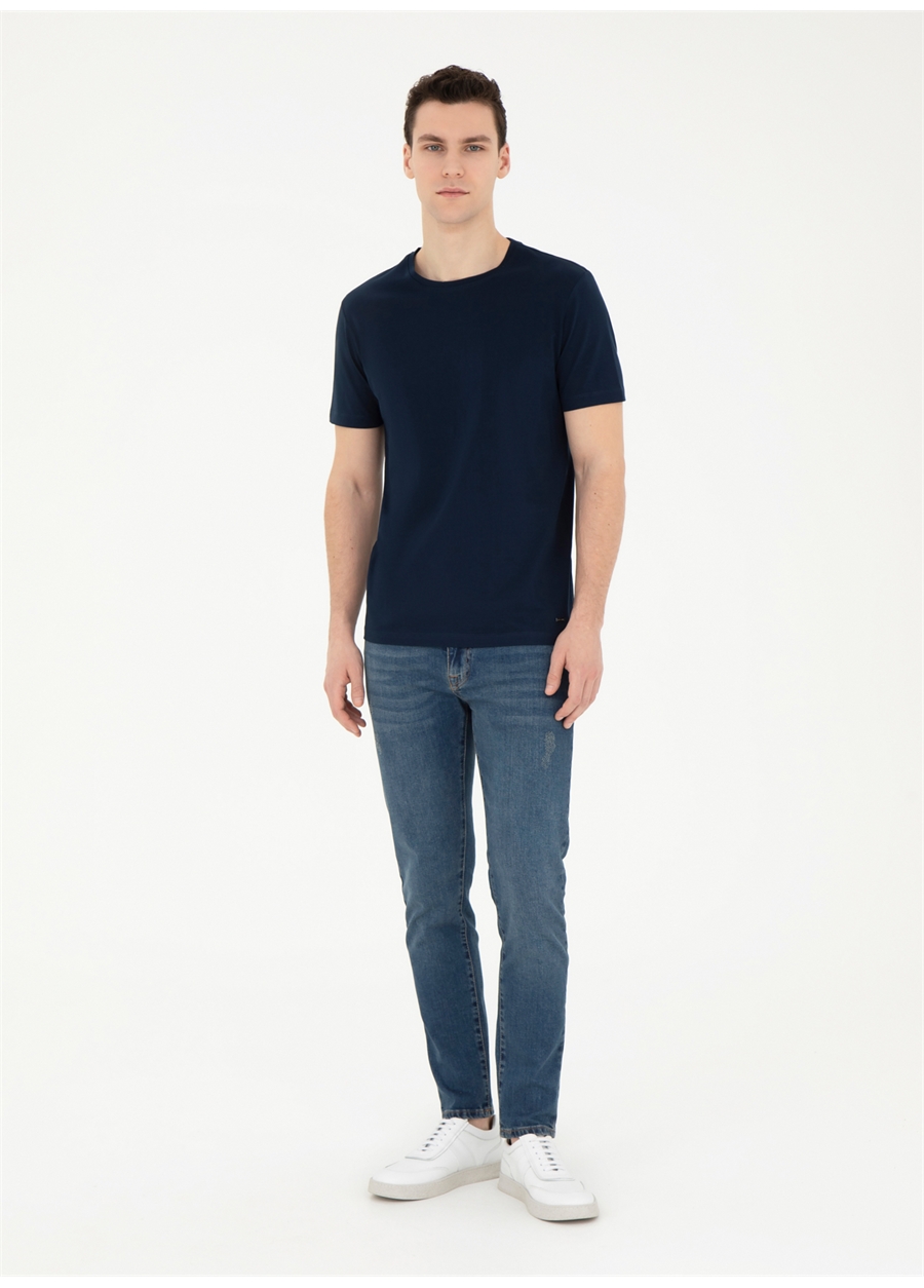 Pierre Cardin Normal Bel Normal Paça Slim Fit Mavi Erkek Denim Pantolon ARNIS_1