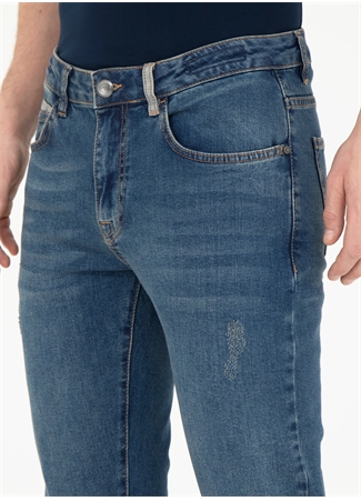 Pierre Cardin Normal Bel Normal Paça Slim Fit Mavi Erkek Denim Pantolon ARNIS_4