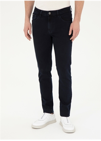 Pierre Cardin Normal Bel Normal Paça Slim Fit Lacivert Erkek Denim Pantolon BADELA