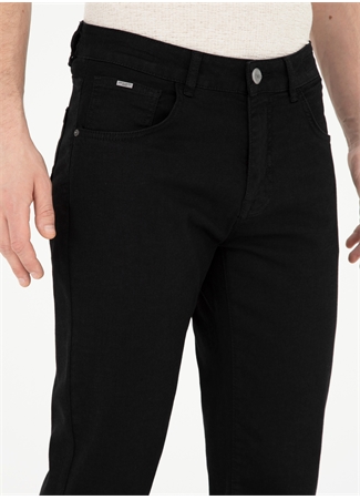 Pierre Cardin Normal Bel Normal Paça Straight Siyah Erkek Denim Pantolon BEND_3