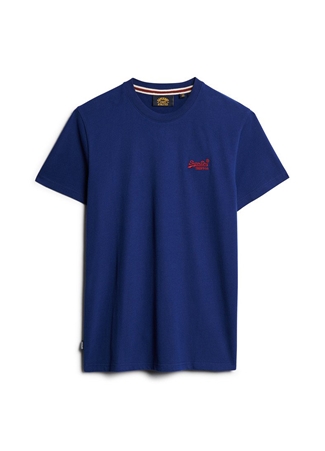 Superdry Bisiklet Yaka Düz Lacivert Erkek T-Shirt M1011245AJZD_ESSENTIAL LOGO EMB TEE_6