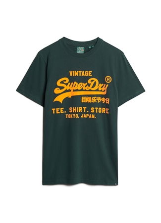 Superdry Bisiklet Yaka Baskılı Petrol Erkek T-Shirt M1011922A27E_NEON VL T SHIRT_5