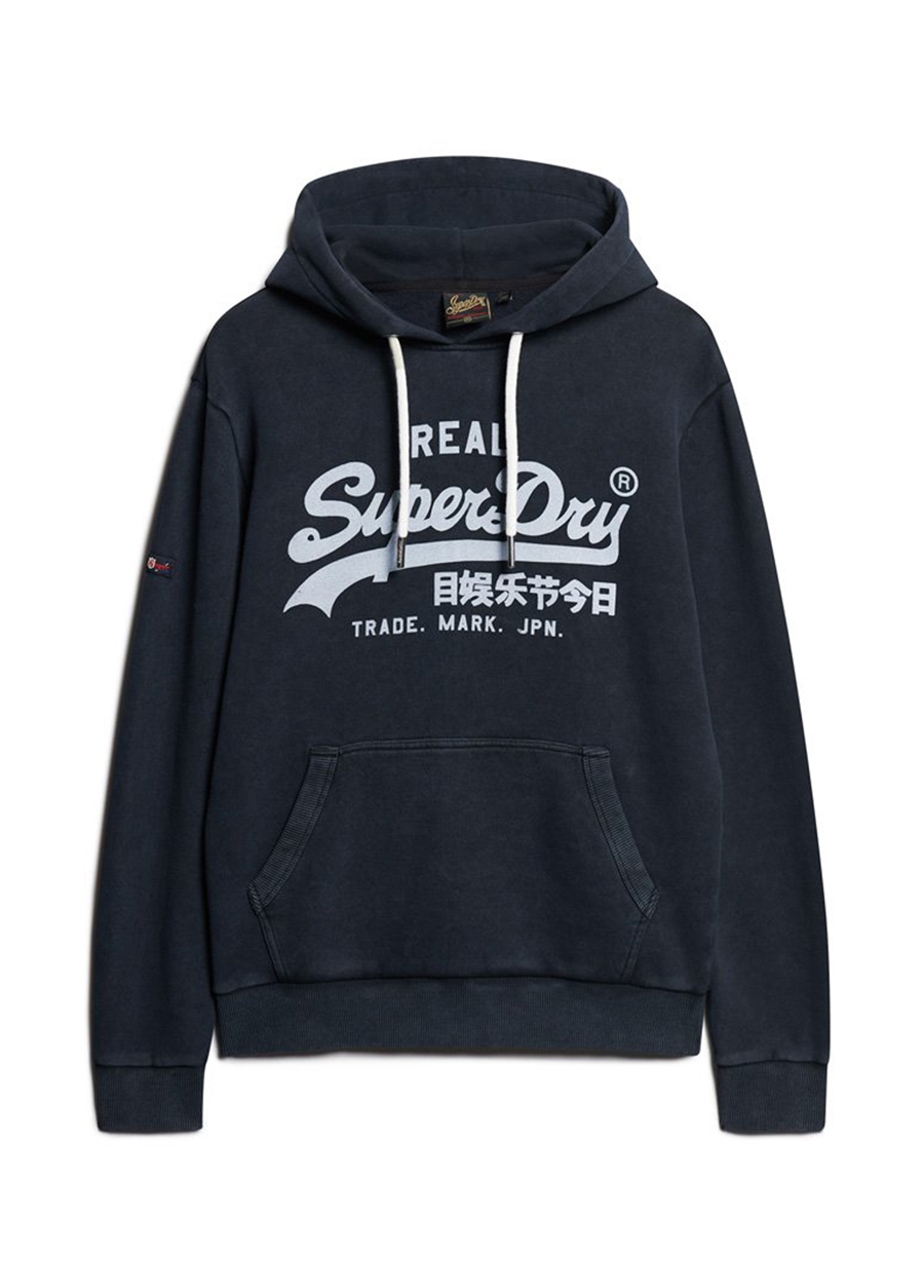 Superdry Kapüşon Yaka Lacivert Erkek Sweatshırt M2012093A98T_VINTAGE VL HOOD_5