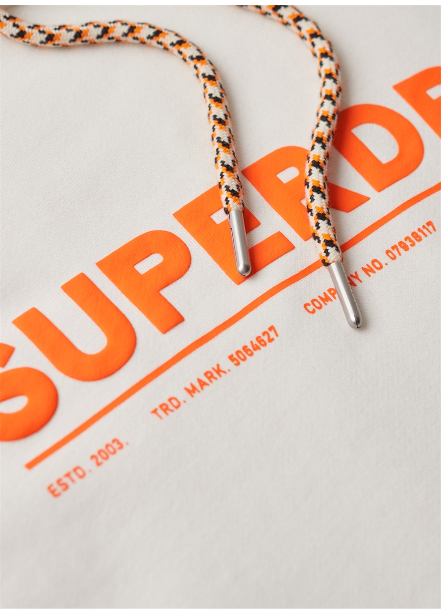 Superdry Kapüşon Yaka Beyaz Erkek Sweatshırt M2013524A1KZ_UTILITY SPORT LOGO LOO_2