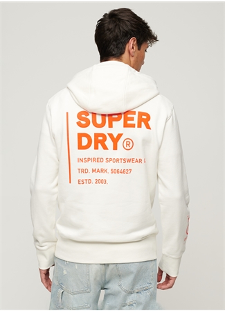 Superdry Kapüşon Yaka Beyaz Erkek Sweatshırt M2013524A1KZ_UTILITY SPORT LOGO LOO_4