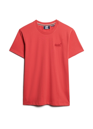 Superdry Bisiklet Yaka Düz Kırmızı Erkek T-Shirt M1011927A4FE_ESSENTIAL LOGO EMB TEE_4