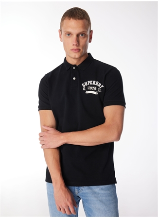 Superdry Baskılı Siyah Erkek Polo T-Shirt M1110349A02A_APPLIQUE CLASSIC FIT P_2