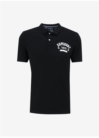 Superdry Baskılı Siyah Erkek Polo T-Shirt M1110349A02A_APPLIQUE CLASSIC FIT P_6