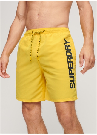 Superdry Sarı Erkek Şort Mayo M3010236ASWR_SPORT GRAPHIC 17 SWIM