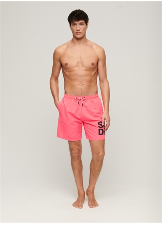 Superdry Pembe Erkek Şort Mayo M3010228AMBC_SPORTSWEAR LOGO 17 SW