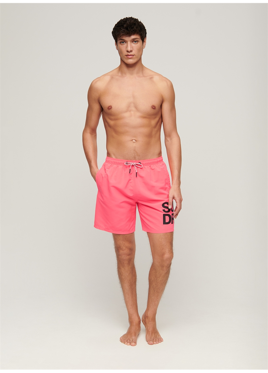 Superdry Pembe Erkek Şort Mayo M3010228AMBC_SPORTSWEAR LOGO 17 SW_0