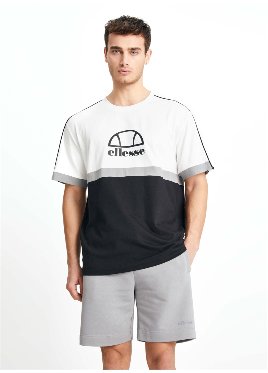 Ellesse Beyaz Erkek Bisiklet Yaka T-Shirt EM131-WT