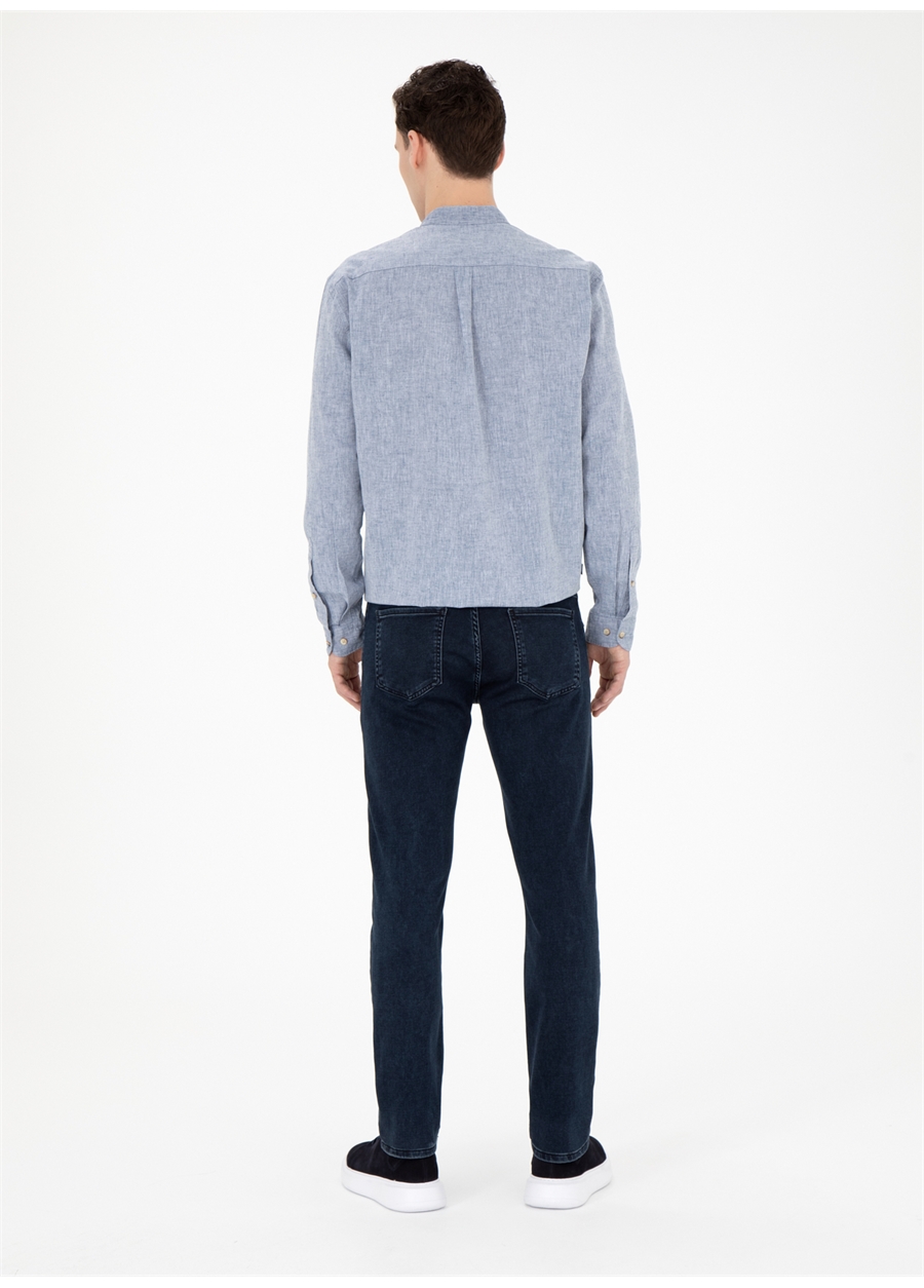 Pierre Cardin Normal Bel Normal Paça Straight Lacivert Erkek Denim Pantolon MAGUDE_5