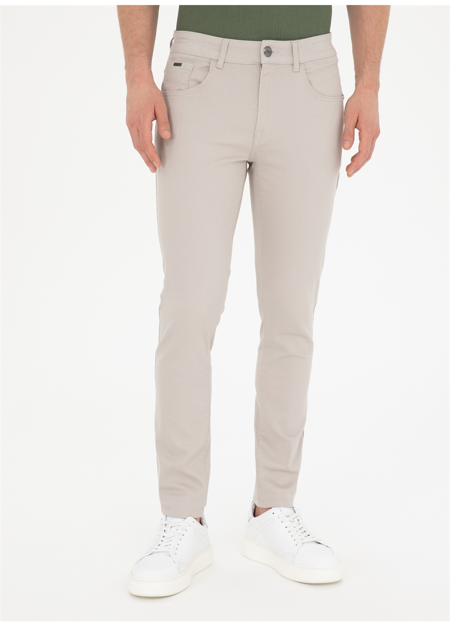 Pierre Cardin Normal Bel Normal Paça Slim Fit Taş Erkek Denim Pantolon ROSSES_1