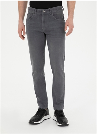 Pierre Cardin Normal Bel Normal Paça Slim Fit Gri Erkek Denim Pantolon TUGAN_1