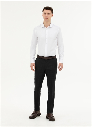 Pierre Cardin Slim Fit Klasik Yaka Baskılı Beyaz Erkek Gömlek MERCAN_3