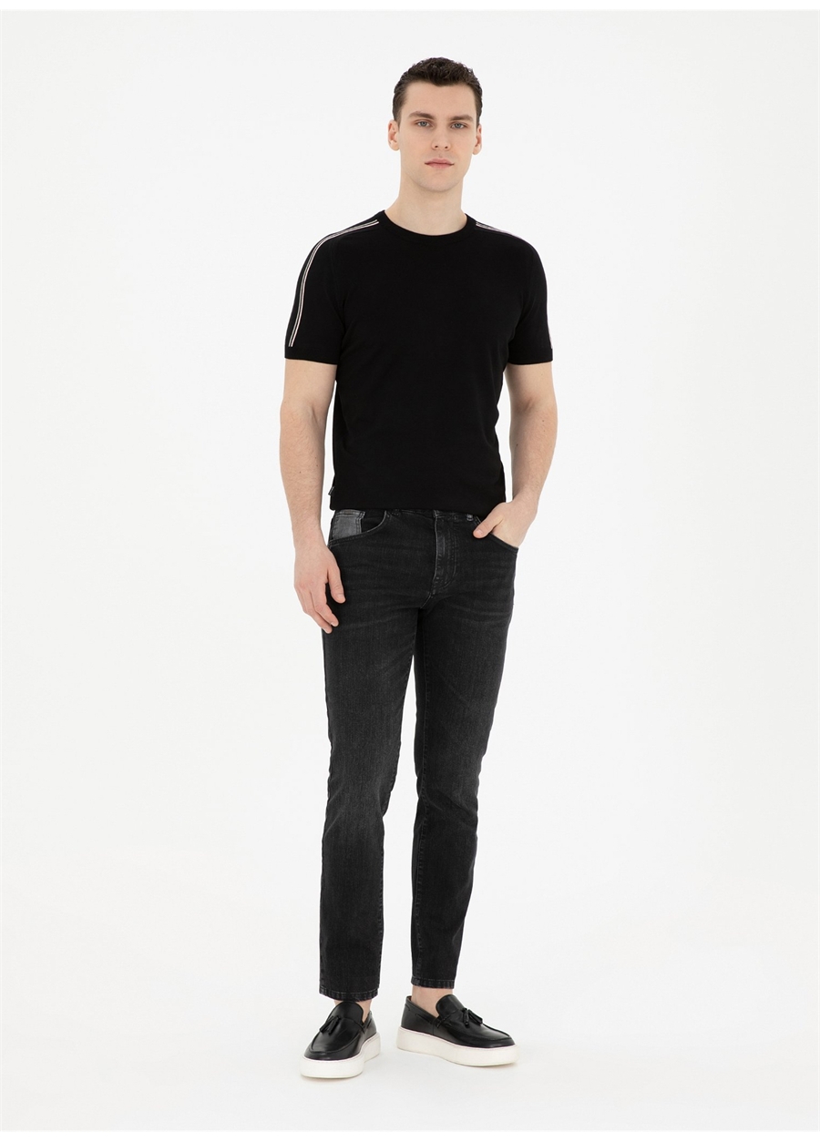 Pierre Cardin Normal Bel Normal Paça Slim Fit Antrasit Erkek Denim Pantolon JONES_0