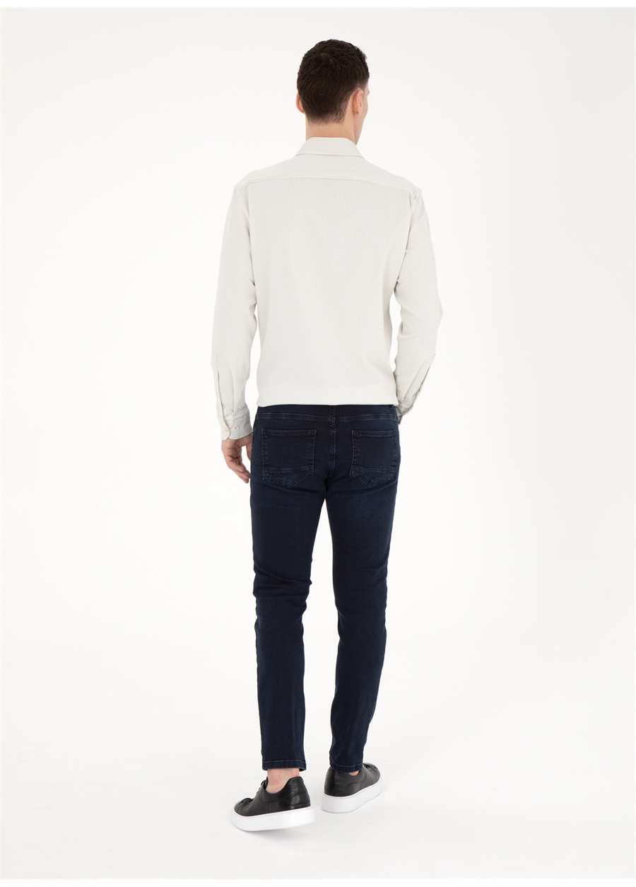 Pierre Cardin Normal Bel Normal Paça Slim Fit Koyu Lacivert Erkek Denim Pantolon HERNIK_4