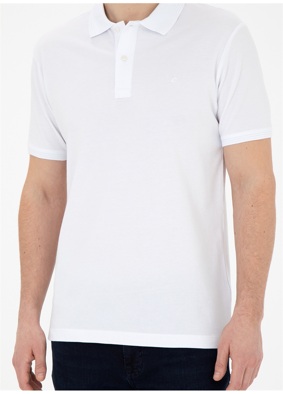 Pierre Cardin Düz Beyaz Erkek Polo T-Shirt SUNNY_3