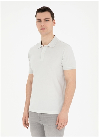 Pierre Cardin Düz Açık Gri Erkek Polo T-Shirt SUNNY_0