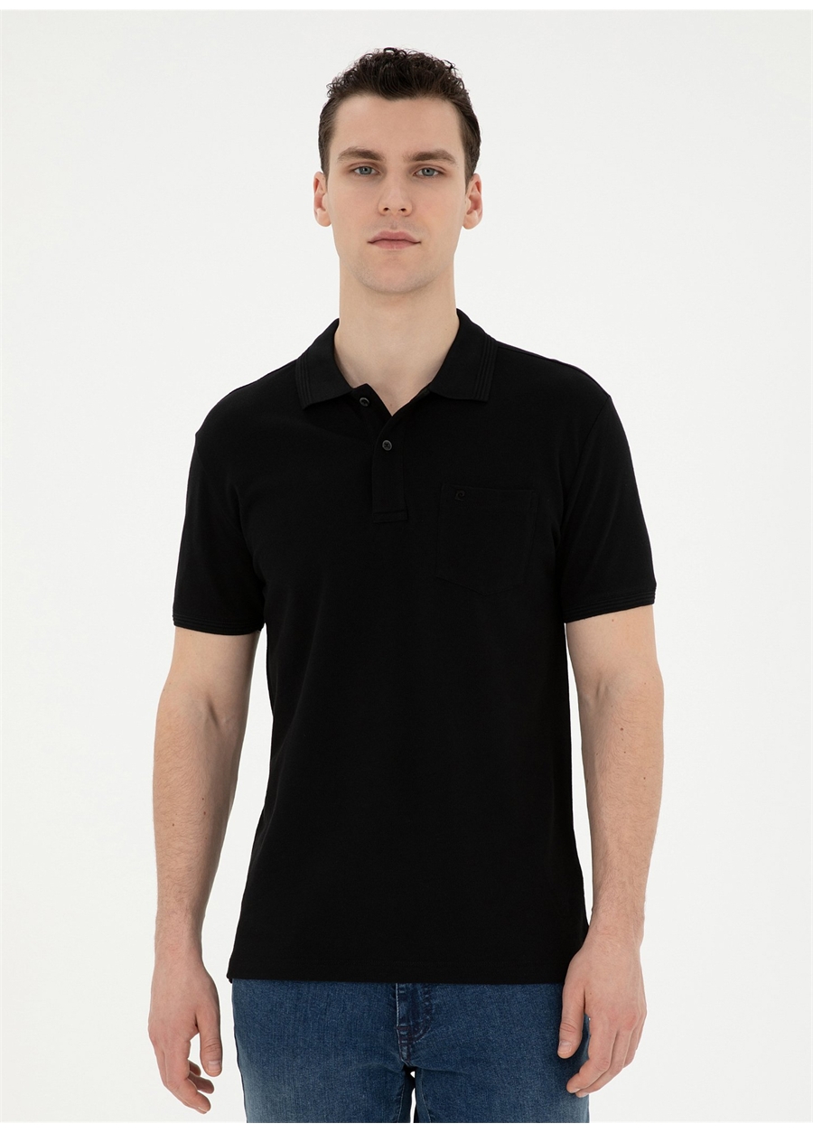 Pierre Cardin Düz Siyah Erkek Polo T-Shirt SUNNY-R_0