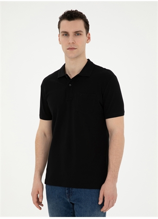 Pierre Cardin Düz Siyah Erkek Polo T-Shirt SUNNY-R_2