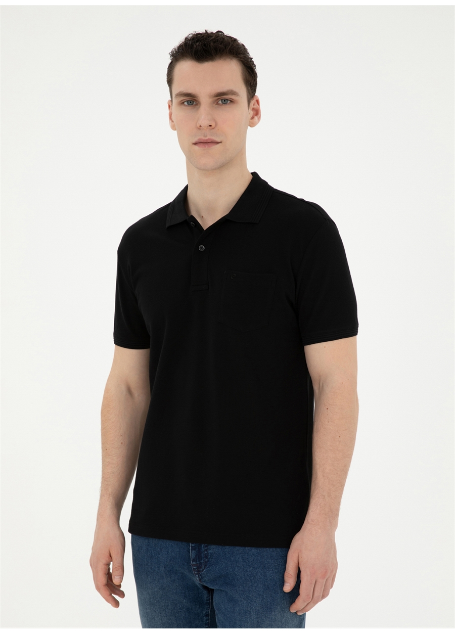 Pierre Cardin Düz Siyah Erkek Polo T-Shirt SUNNY-R_2