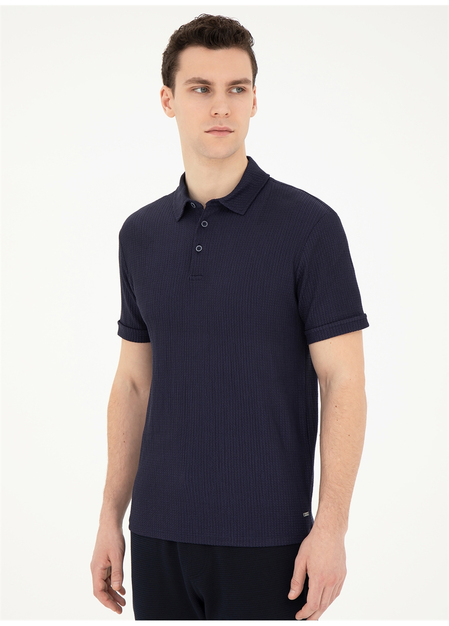 Pierre Cardin Jakarlı Lacivert Erkek Polo T-Shirt BLAKE_0