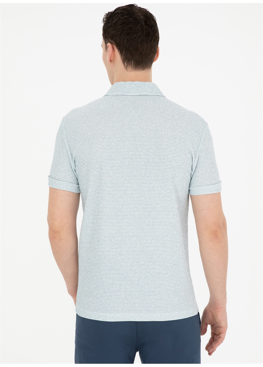 Pierre Cardin Jakarlı Mavi Erkek Polo T-Shirt SAROZ_4