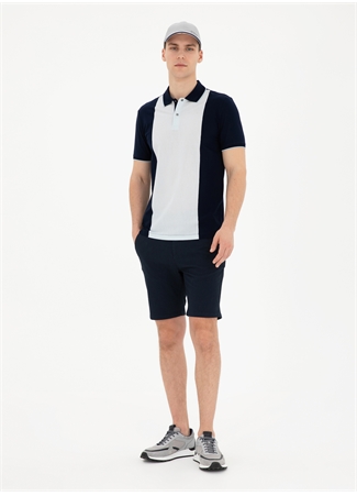 Pierre Cardin Normal Bel Slim Fit Lacivert Erkek Bermuda Şort PUKSA_0