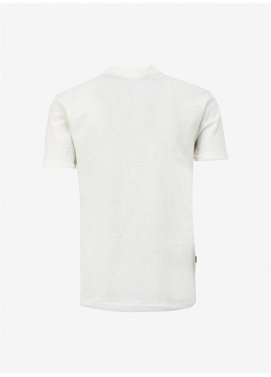 Pierre Cardin Jakarlı Ekru Erkek Polo T-Shirt TISSEL_1