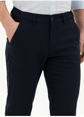 Pierre Cardin Normal Bel Normal Paça Slim Fit Lacivert Erkek Pantolon HAGAZY_1