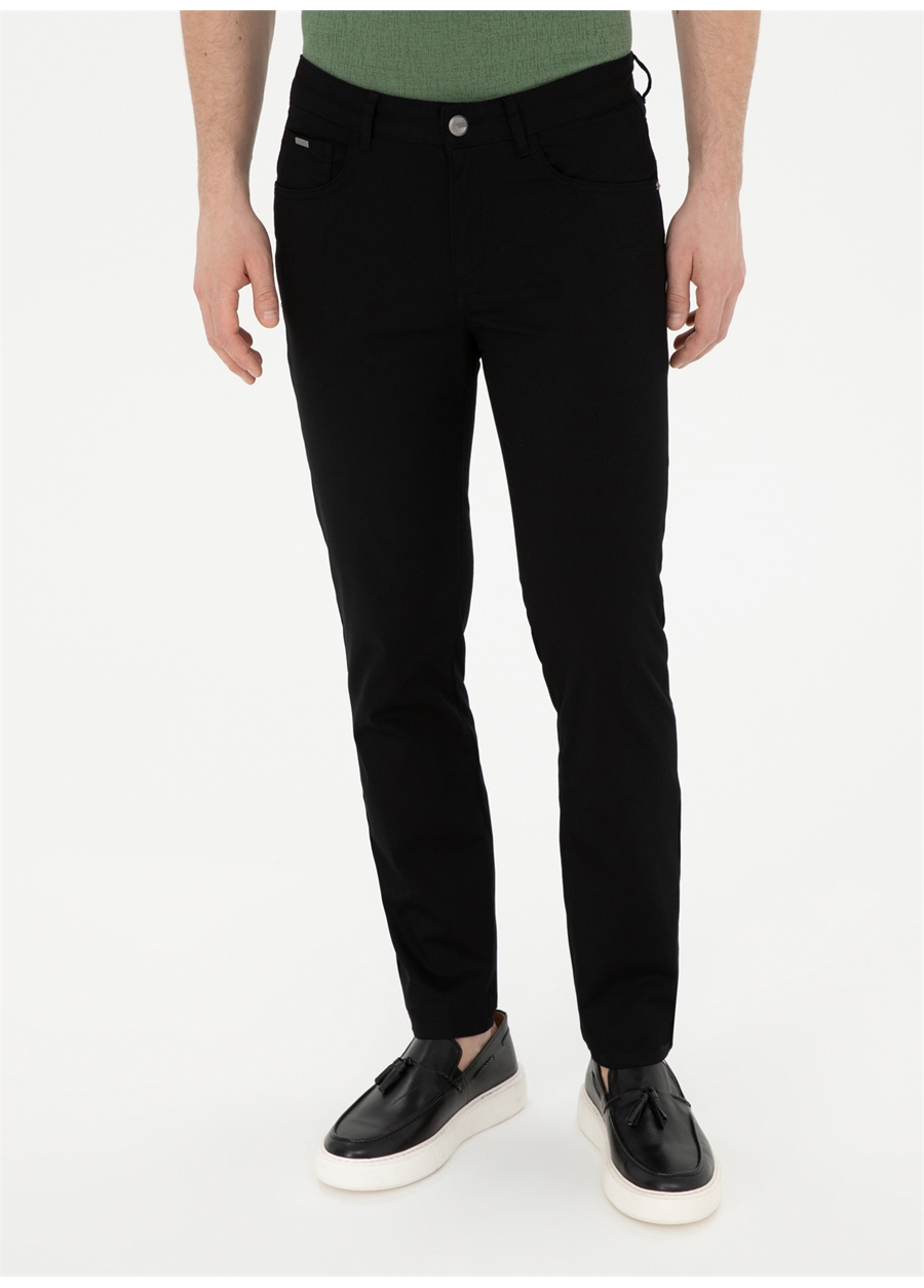 Pierre Cardin Normal Bel Normal Paça Slim Fit Siyah Erkek Pantolon LISMORE_1