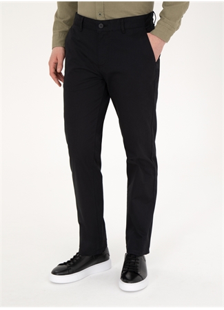 Pierre Cardin Normal Bel Normal Paça Regular Fit Siyah Erkek Pantolon RIVER_0