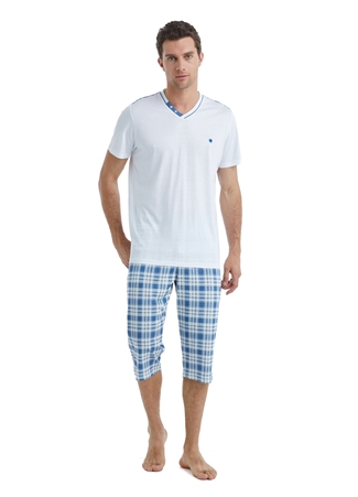 Blackspade Beyaz Erkek Pijama Takımı 40520