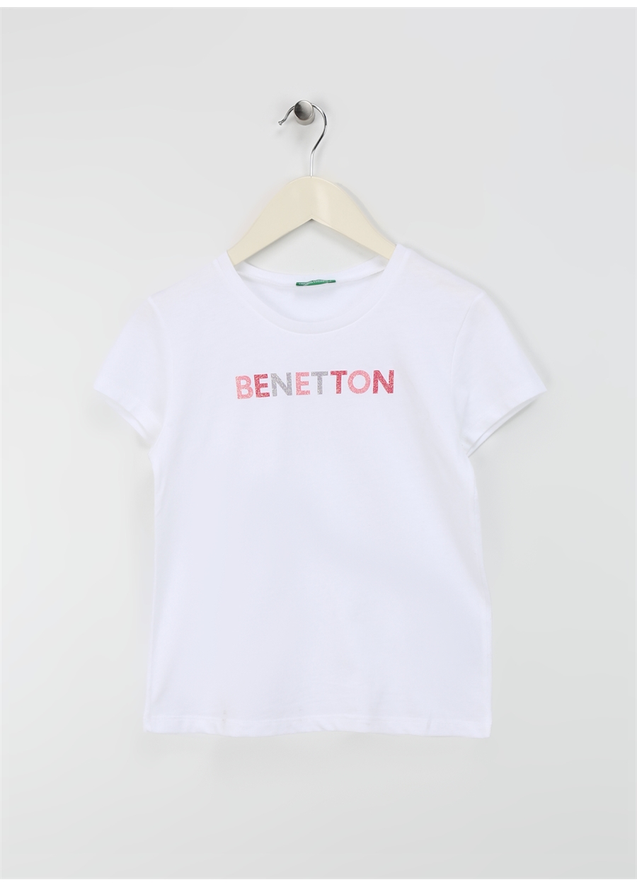 Benetton Beyaz Kız Çocuk T-Shirt 3I1XC10H8