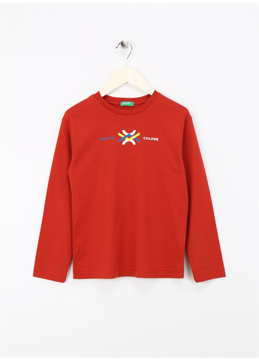 Benetton Kırmızı Erkek T-Shirt 3I1XC10H5