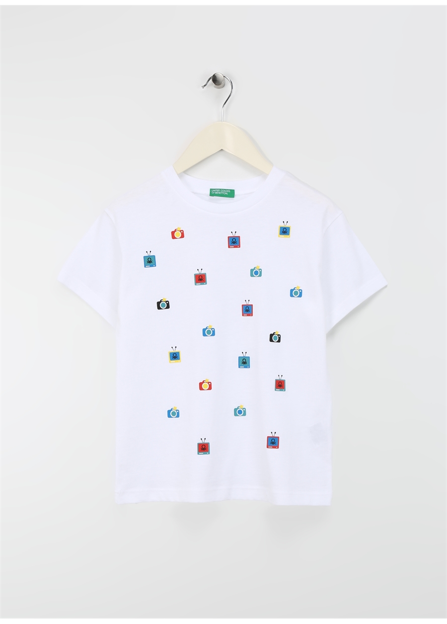 Benetton Beyaz Erkek Çocuk T-Shirt 3I1XC10HE